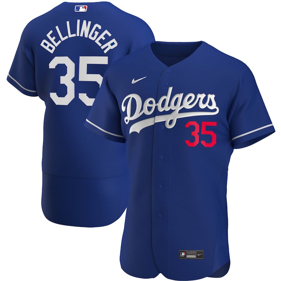 Mens Los Angeles Dodgers #35 Cody Bellinger Nike Royal Alternate Authentic Player MLB Jerseys